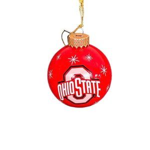 Ohio State Buckeyes Light Up Glass Ornament